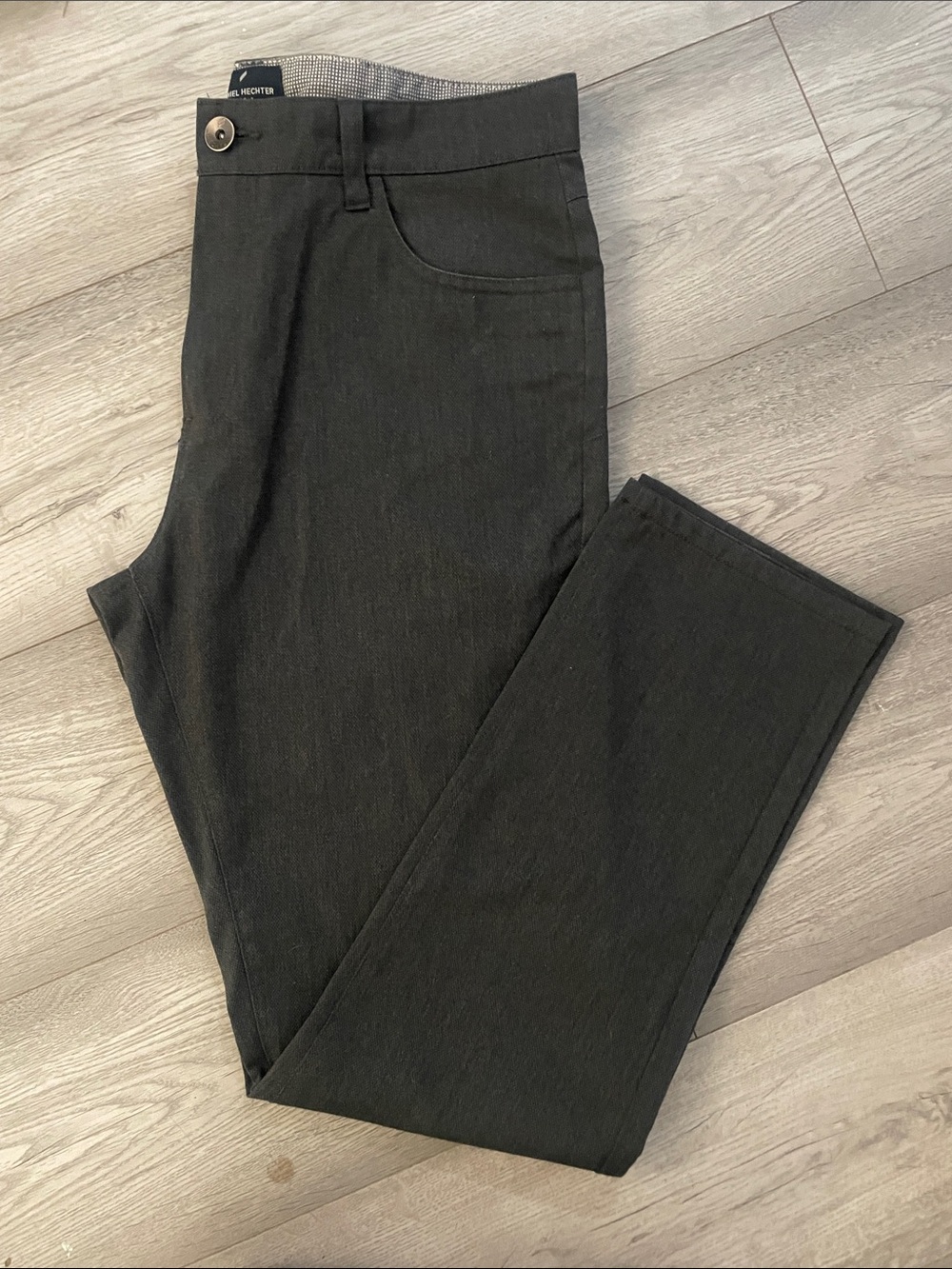 Daniel Hechter Men's Dark Gray Dress Pants